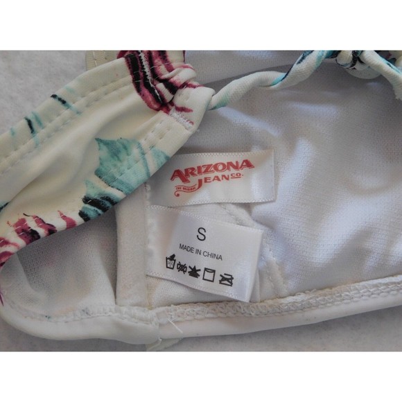 Arizona Swimsuit Swim Top Multi Colored Print Size Small - Picture 7 of 8